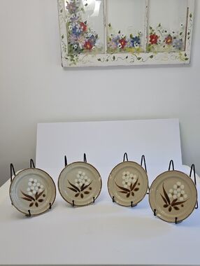 Hearthside Set Of 4 The Classics Salad Plates Handpainted Stoneware Japan